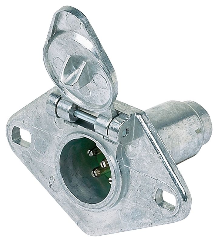 Hopkins 48435 Round Trailer Receptacle, 6-Pole