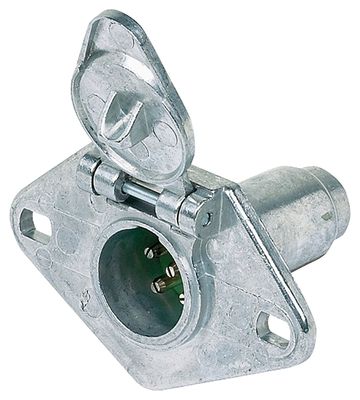 Hopkins 48435 Round Trailer Receptacle, 6-Pole
