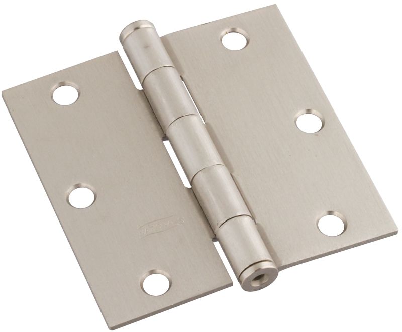 National Hardware N830-326 Satin Nckl Door Hinges, 3-1/2&quot;