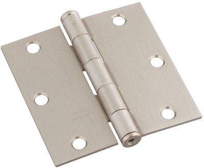 National Hardware N830-326 Satin Nckl Door Hinges, 3-1/2&quot;