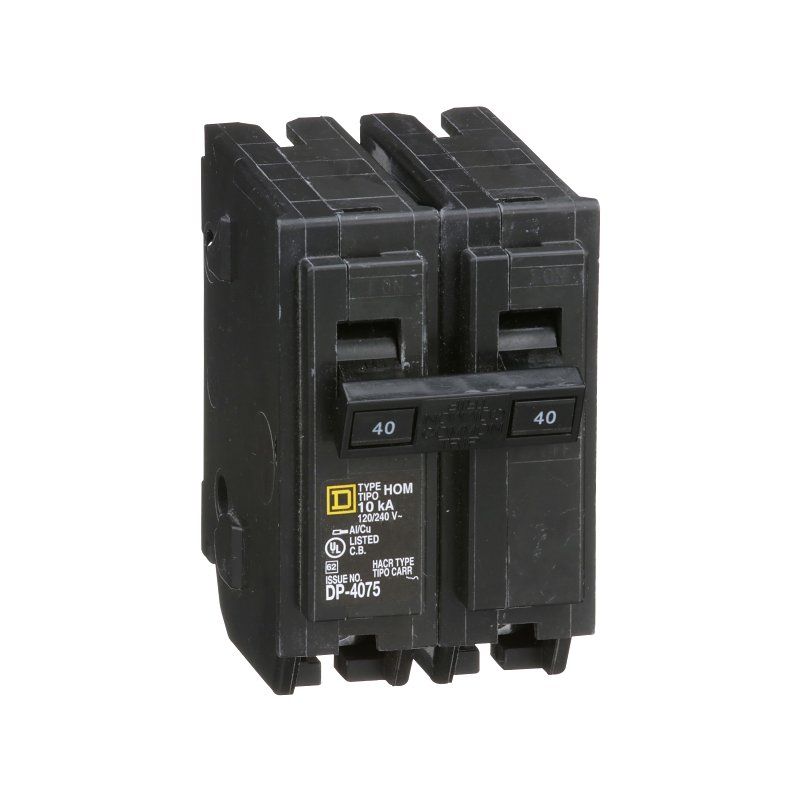 Square D Homeline Circuit Breaker, 40A 2-Pole