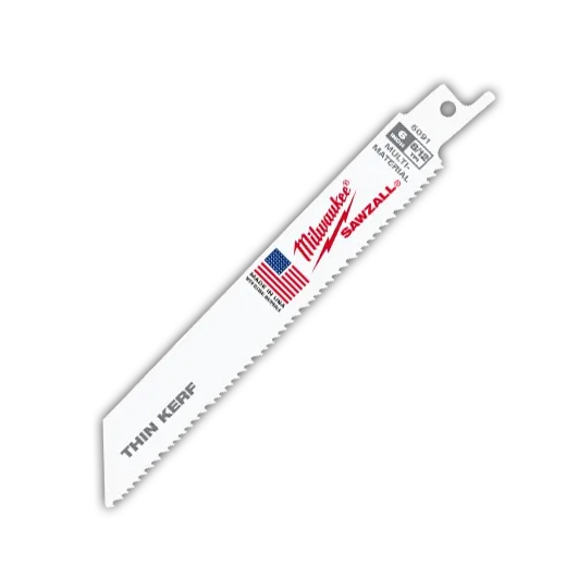 Milwaukee 48-00-5091 Super SawzAll Wood/Plastic/Metal Blades, 6&quot;X8/12TPI  5Pk