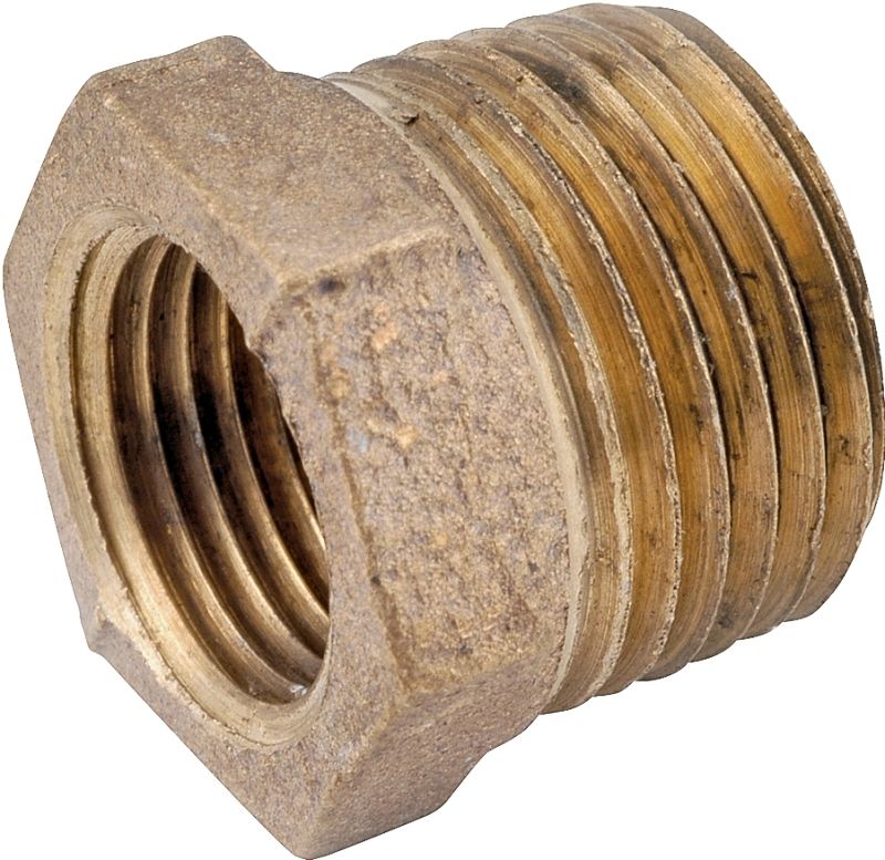 Anderson Metals 738110-0804 Brass Pipe Bushing, 1/2&quot;X1/4&quot;