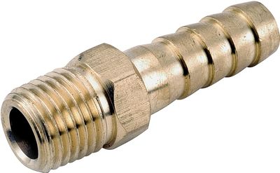 Anderson Metals 757001-0406 Brass Male Adaptor, 1/4&quot;BarbX3/8&quot;MP