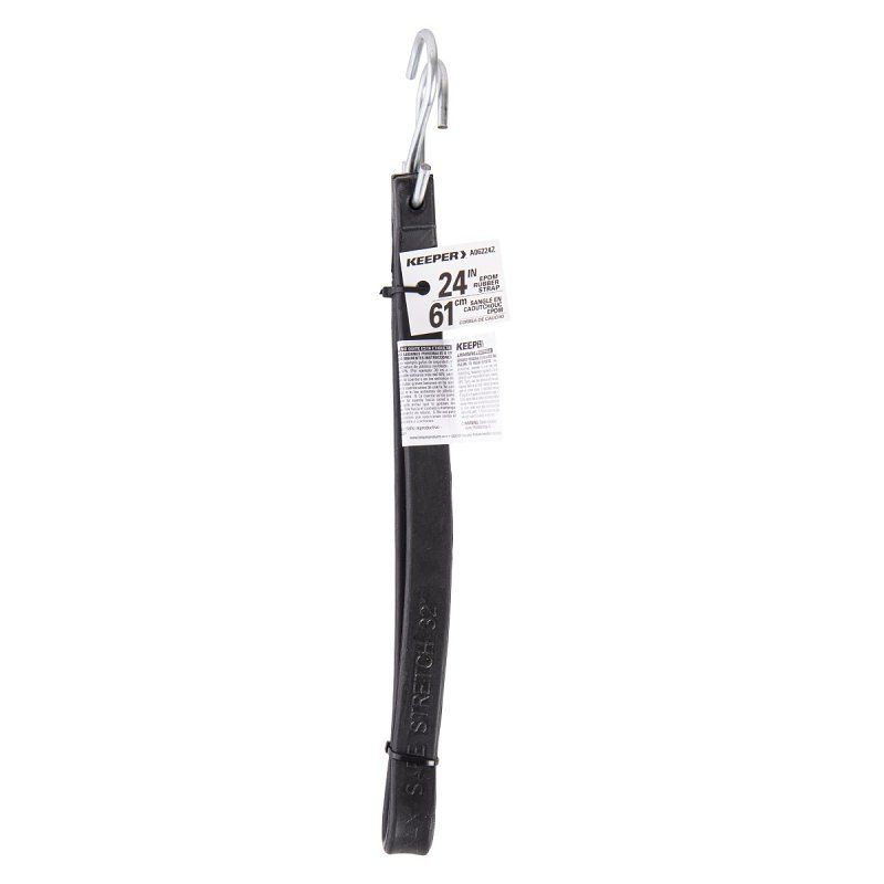 Keeper 06224 Black Rubber Tarp Strap, 24&quot;