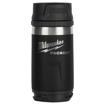 Milwaukee PackOut Black 12oz Insulated Bottle with Sip Lid
