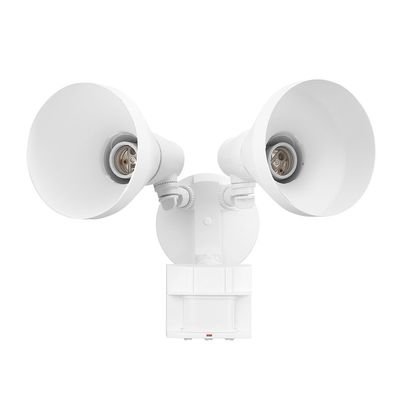 globe 17000138 Motion Detection Light, 2-Head White