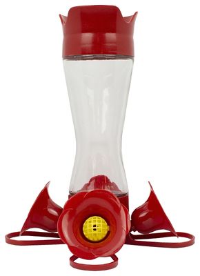 Perky-Pet 203CPBN Hummingbird Bright Red Feeder, 8Oz 4-Port