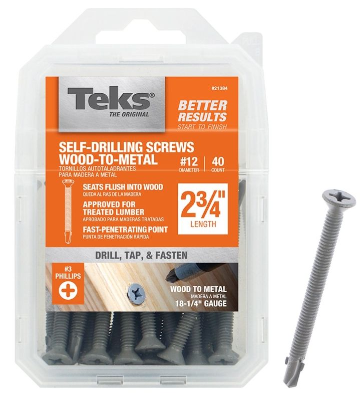 Self Tapping/Drilling Metal Screws, #12X2-3/4&quot;