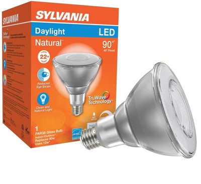 Sylvania 40902 Led PAR38 Bulb, Daylight 12W 1100Lm