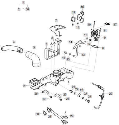 LS EGR Valve Service Kit, (ERAE to KAMTEC) 4-Cylinder