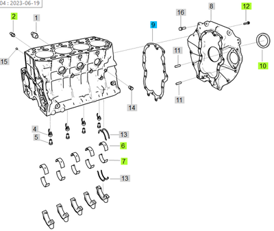 LS Gasket-Rear Case-EGQ155 (4 Cyl)