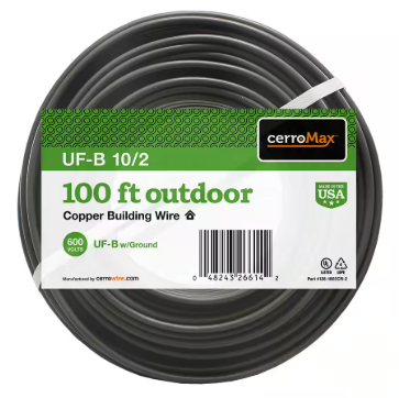 CerroWire 10/2UF-WGX100Ft Building Wire
