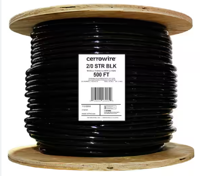 CerroWire 2/0BK-STRX500 THHN Single Building Wire