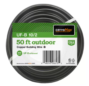 CerroWire 10/2UF-WGX50Ft Building Wire