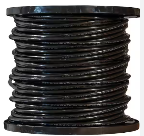 CerroWire 2BK-STRX500 Single Building Wire, 2Ga THHN Black