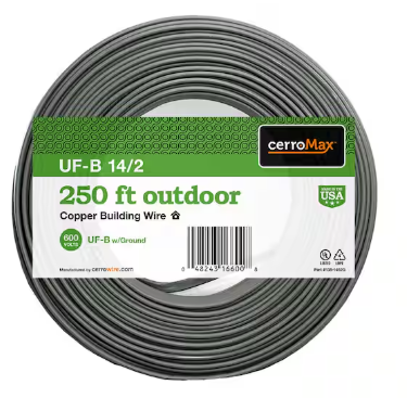 CerroWire 14/2UF-WGX250Ft Building Wire