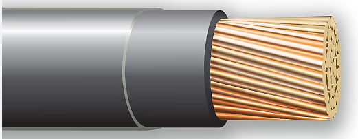 CerroWire 3BK-STRX500 Single Building Wire, 3Ga THHN Black