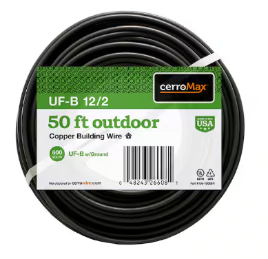CerroWire 12/2UF-WGX50Ft Building Wire
