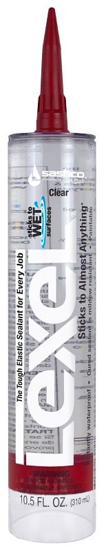 Lexel 13010 Clear Elastic Sealant Caulk, 10.5oz