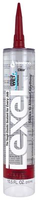 Lexel 13010 Clear Elastic Sealant Caulk, 10.5oz