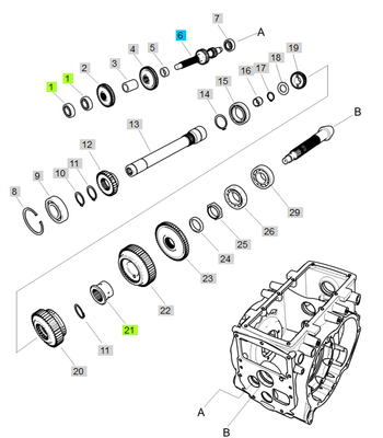 LS Shaft-Range Drv-Trg285