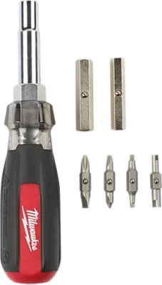 Milwaukee Cushion Grip 13-in-1 Multi-Bit Screwdriver w/Schrader Bit