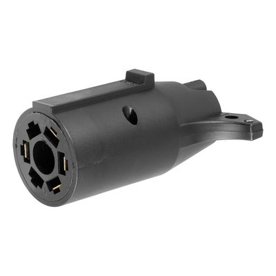 Curt 57241 Trailer Adaptor Plug, 7-Way Round Vehicle X 4-Way Flat Trailer