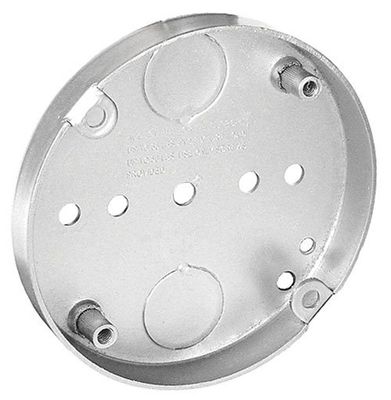 Southwire 56112-UPC &quot;The Insider&quot; 4&quot;X1/2&quot; Round Steel Ceiling Box, 70Lb/150Lb Capacity
