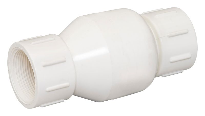 B &amp; K ProLine Series 101-108 Threaded PVC Check Valve, 2&quot;FPT