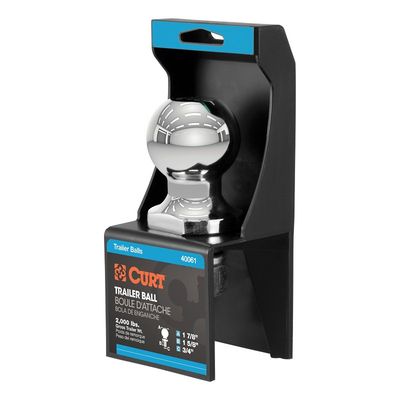 Curt 40061 Hitch Ball, 1-7/8&quot;X3/4&quot;X1-1/2&quot;, 2000Lb