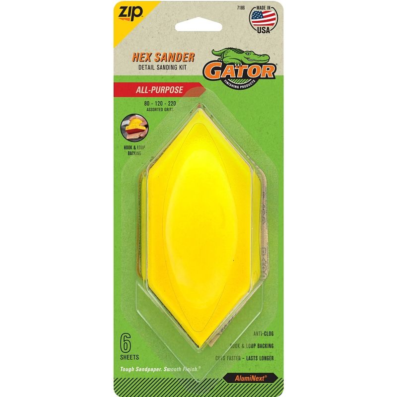 Gator 7186 Zip Sander Asst, 6Pk