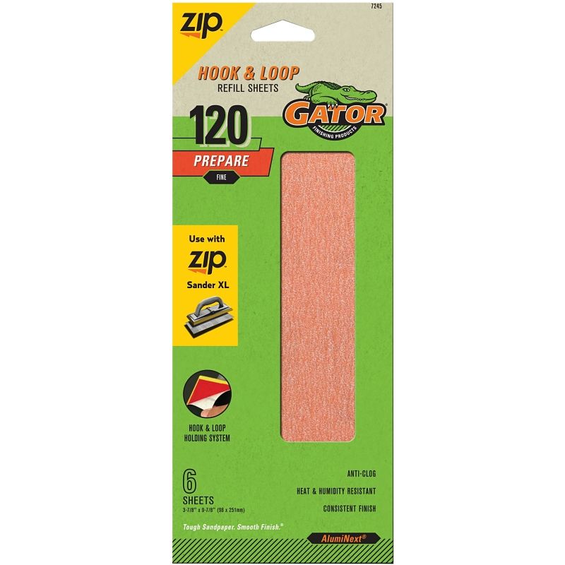 Gator 7245 ZipXL Sand Paper Refill Sheet, 120G