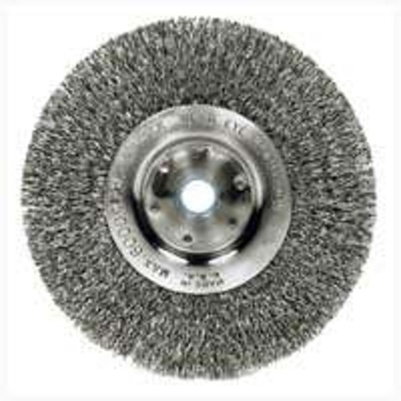 Weiler 36406 Coarse Crimped Wire Wheel Brush, 6&quot;