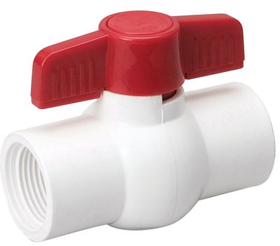 B&amp;K 107-137HC PVC Ball Valve, 1-1/2&quot; FPT X FPT