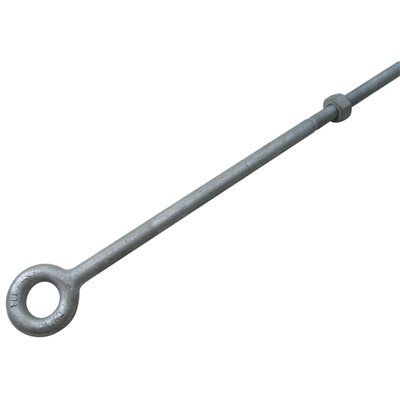 Galv. Forged Eyebolt, 1/2&quot;X18&quot; 2600Lbs WLL