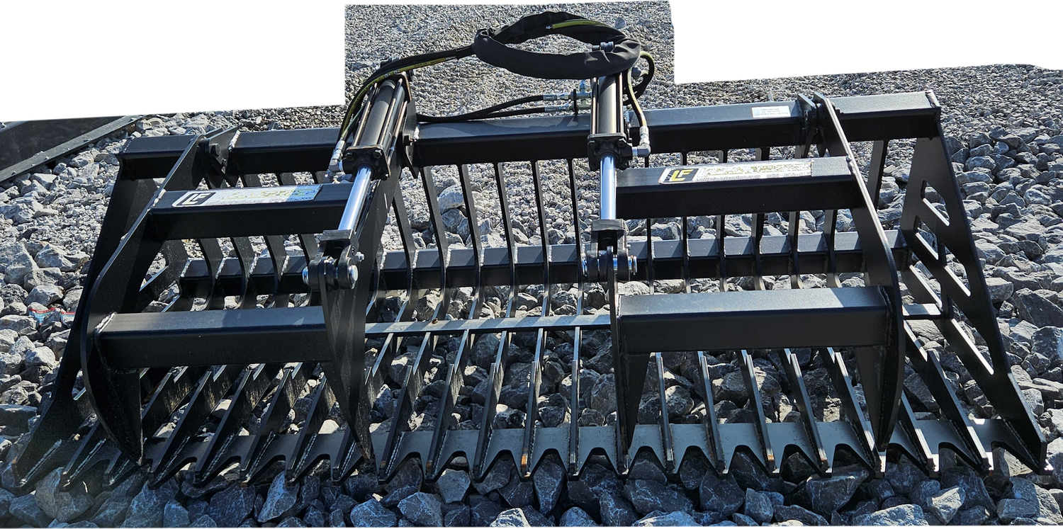 Loflin 6Ft Compact Tractor Rock Bucket Grapple (645Lbs)