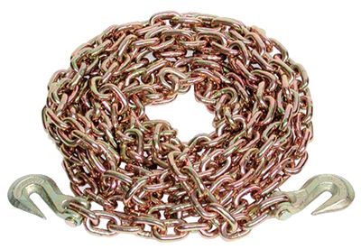 ANCRA 45881-11-20 Gr70 Transport Chain Assy w/Clevis Hooks, 3/8&quot;X20Ft, 6600Lb WLL