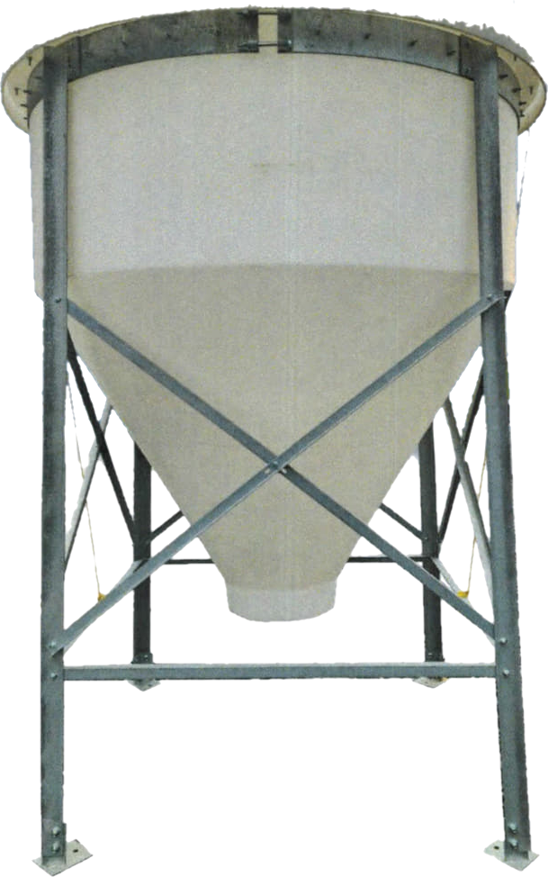 Poly View Feed Bin Cone with Frame, 65&quot; Diameter, 1.3 Ton, 52 Bushel