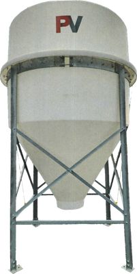 Poly View Feed Bin, 65&quot; Diameter, 2 to 2-1/2 Ton, Totals 80 Bushel w/Cone