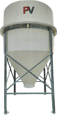 Poly View Feed Bin, 65&quot; Diameter, 2-1/2 to 3 Ton, Totals 100 Bushel w/Cone