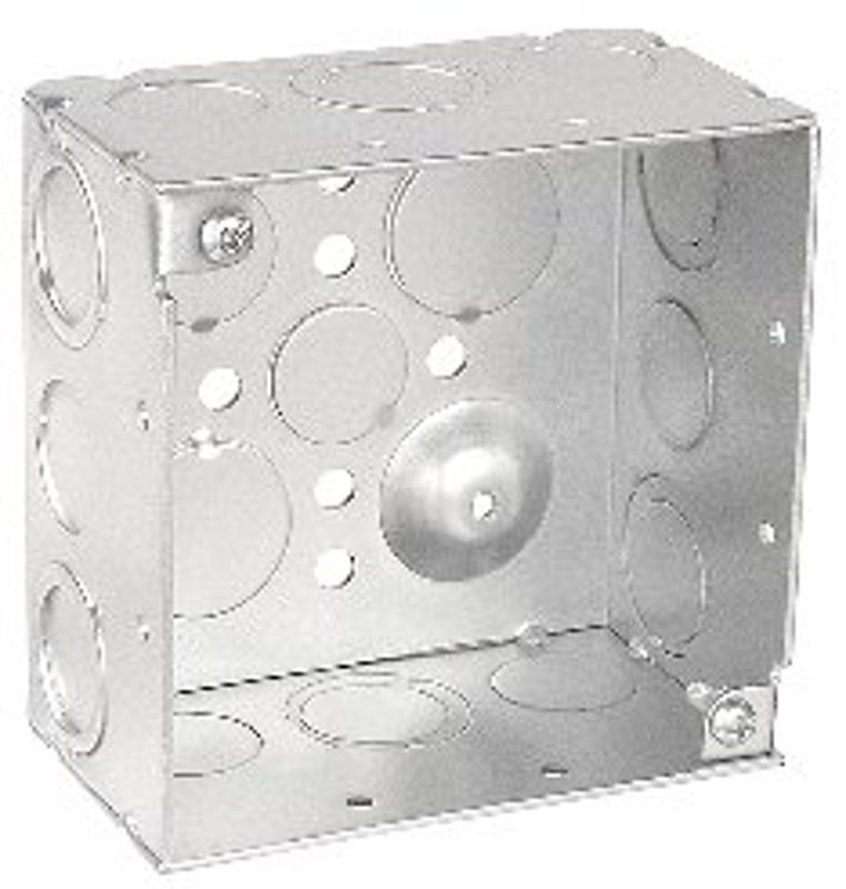Southwire 52171-S-UPC Steel 2G Switch Box, 4&quot;X4&quot;X2-1/8&quot;  W/16 1/2 &amp; 3/4 KO