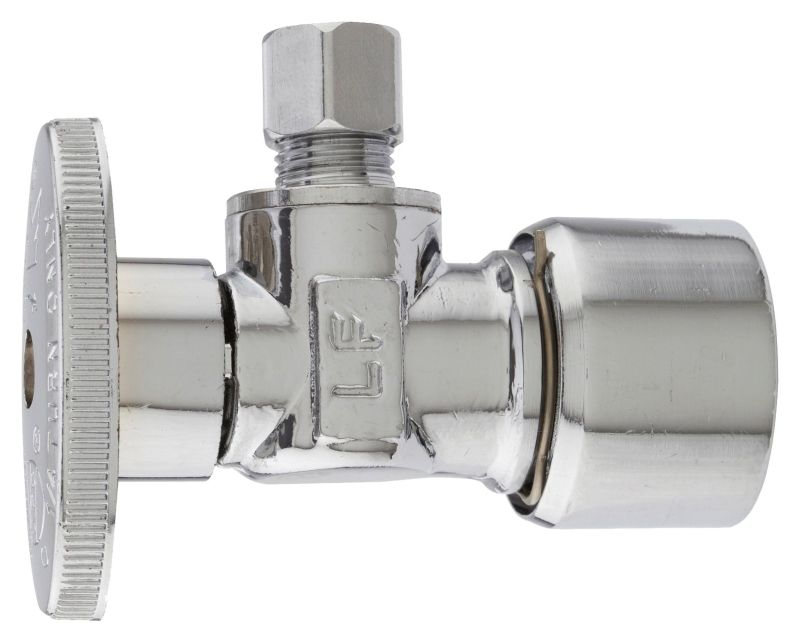 PlumbPak K2626PCPO Quarter Turn Angle Valve, 1/2FPX1/4C