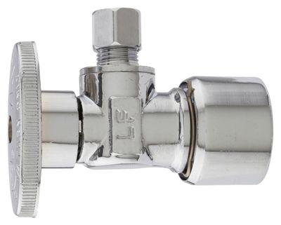 PlumbPak K2626PCPO Quarter Turn Angle Valve, 1/2FPX1/4C
