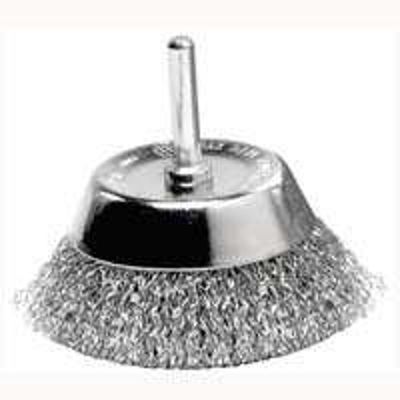Weiler 36419 2-3/4&quot; Diameter Wire Cup Brush, W/1/4&quot; Shank