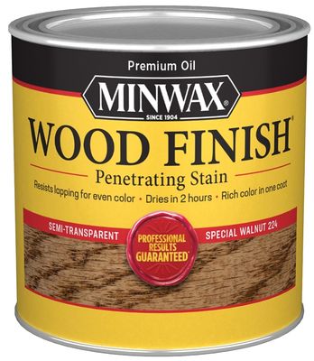 Minwax 222104444 Special Walnut Wood Stain, 1/2Pt