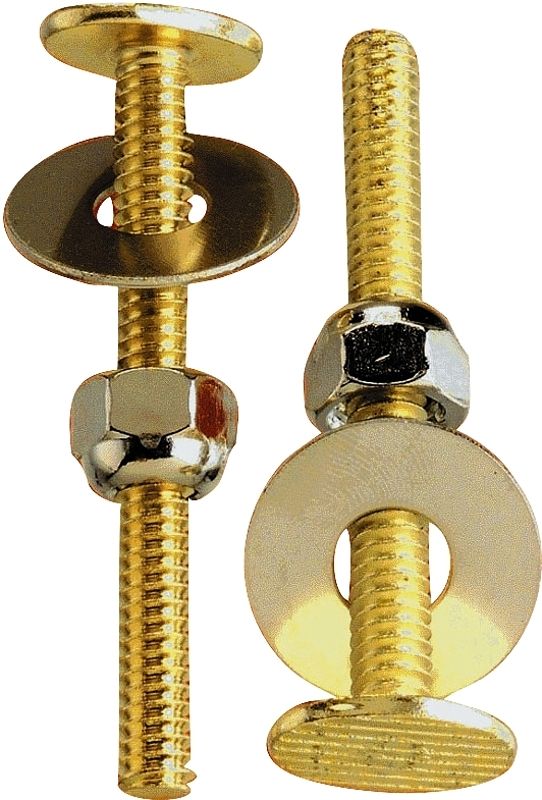PlumbPak PP835-170 Brass Toilet Bolt Set, 5/16&quot;X2-1/4&quot;