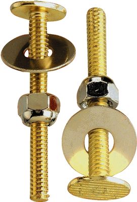 PlumbPak PP835-170 Brass Toilet Bolt Set, 5/16&quot;X2-1/4&quot;