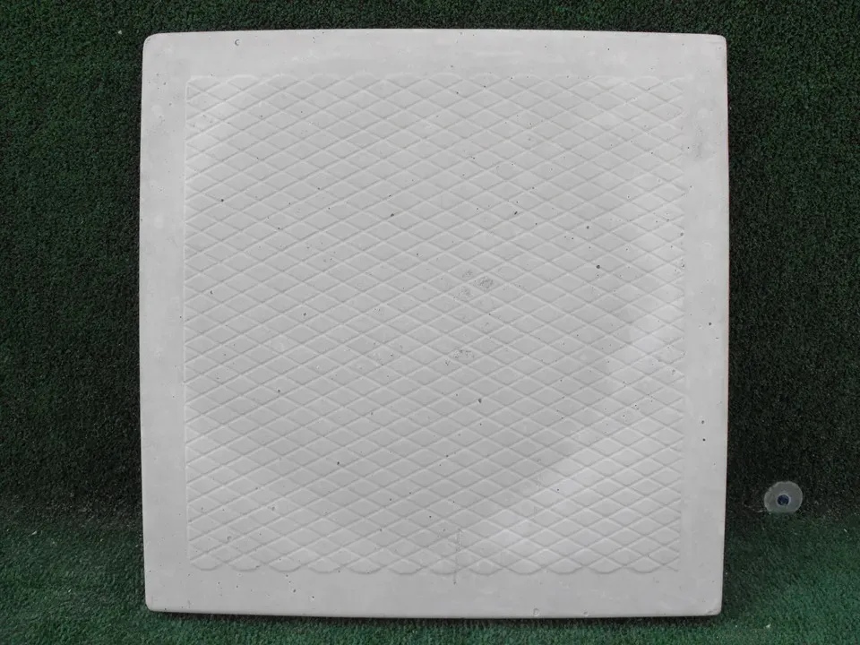Gray Herringbone Stepping Stone, 16&quot; Square