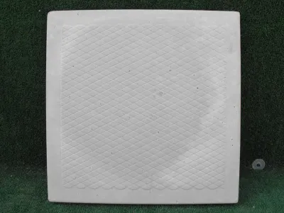 Gray Herringbone Stepping Stone, 16&quot; Square